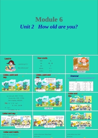 三年级英语上册 Module 6 Unit 2 How old are you课件+素材 外研版（三起）