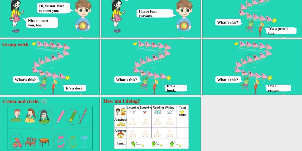 三年级英语上册 Unit 1 School and Numbers（Again Please）课件+素材 冀教版（三起）