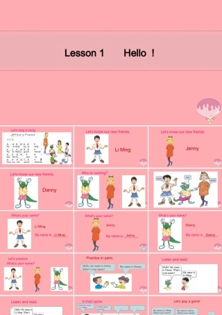 三年级英语上册 Unit 1 School and NumbersLesson 1 Hello1课件 冀教版（三起）-冀教版小学三年级上册英语课件
