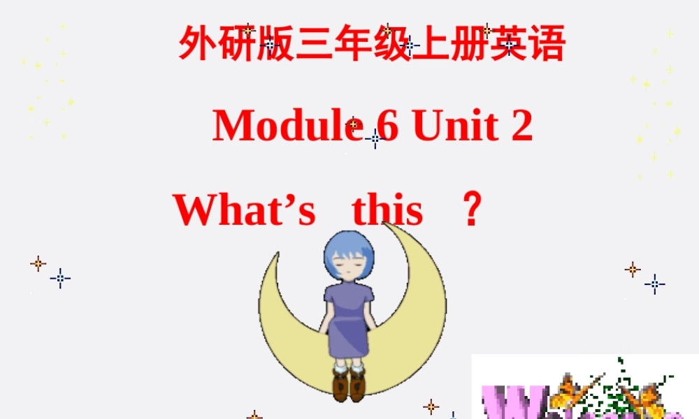 三年级英语上册 Module 6 Unit 2(5)课件 外研版