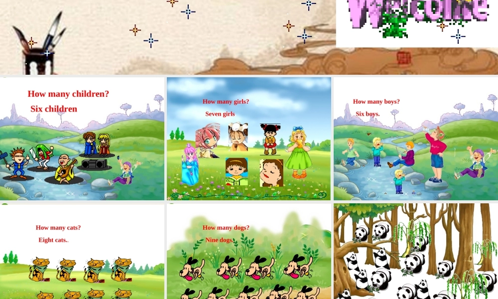 三年级英语上册 Module 6Unit 1  How many children课件 人教PEP