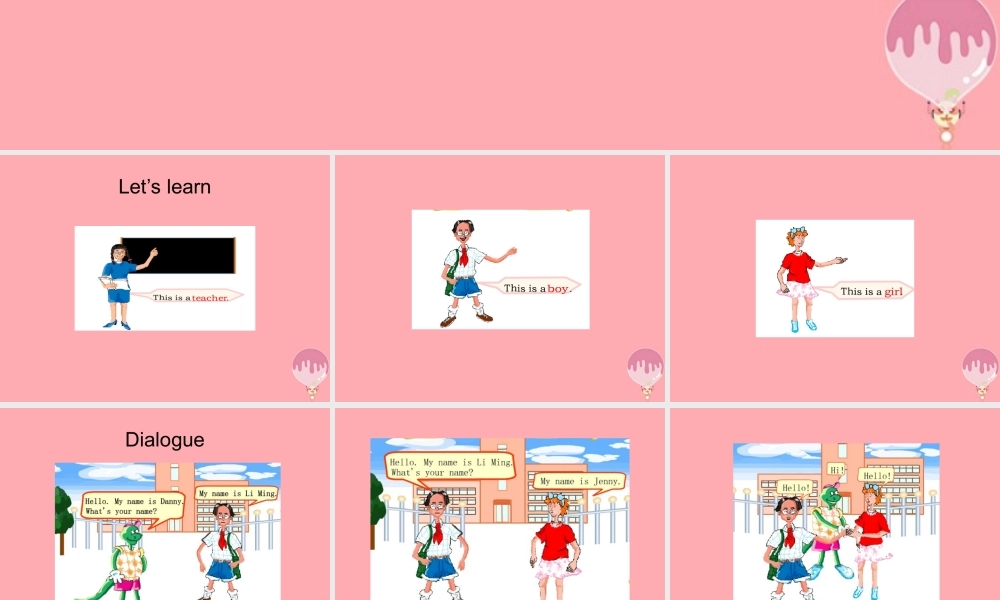 三年级英语上册 Unit 1 School and NumbersLesson 2 Boy, Girl and Teacher1课件 冀教版（三起）-冀教版小学三年级上册英语课件