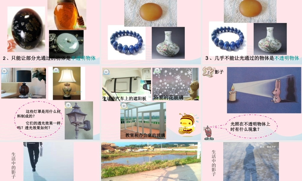 三年级科学下册 第三单元 第8课《透明与不透明》课件3 冀教版-冀教版小学三年级下册自然科学课件