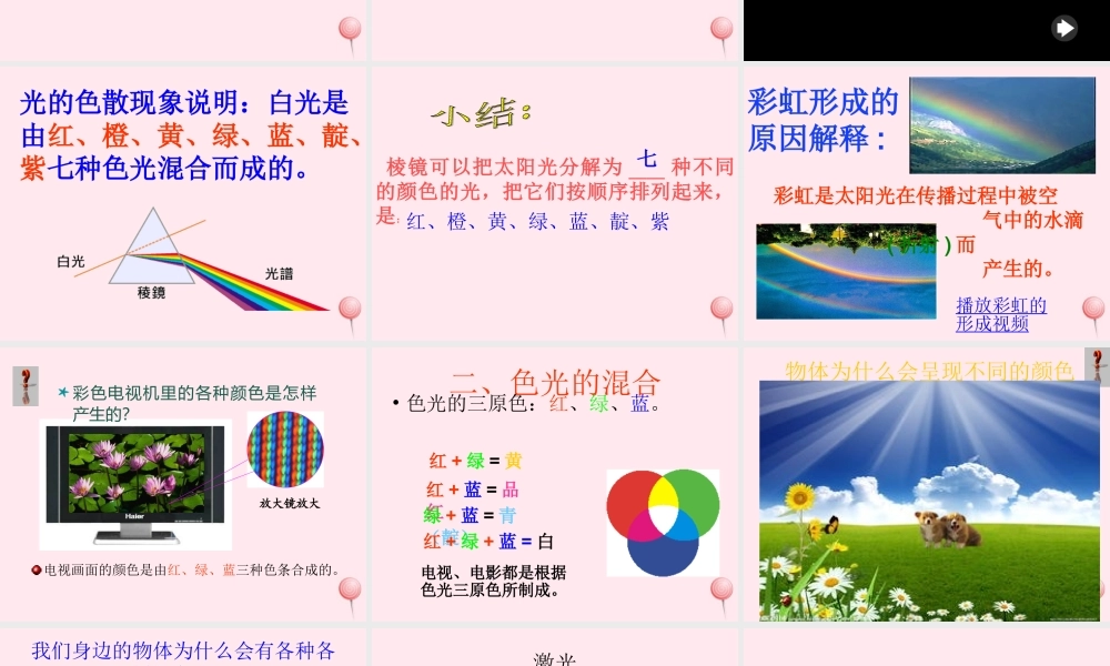 三年级科学下册 第三单元 第10课《七色光》课件3 冀教版-冀教版小学三年级下册自然科学课件