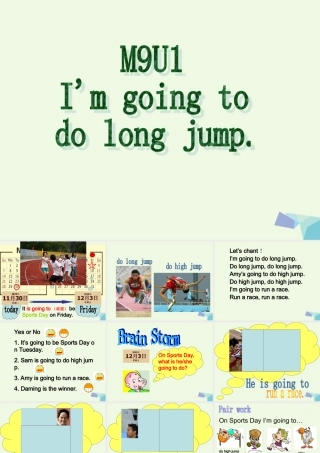 三年级英语上册 Module 9 Unit 1 I’m going to do long jump课件1 外研版（一起）-外研版小学三年级上册英语课件