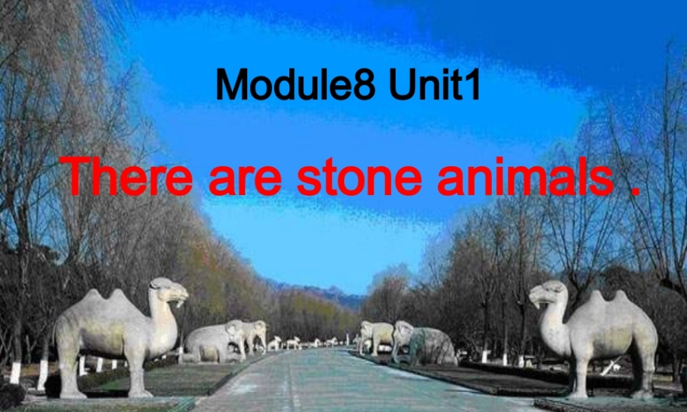 三年级英语上册 Unit 1 There are stone animals课件 外研版（一起）-外研版小学三年级上册英语课件