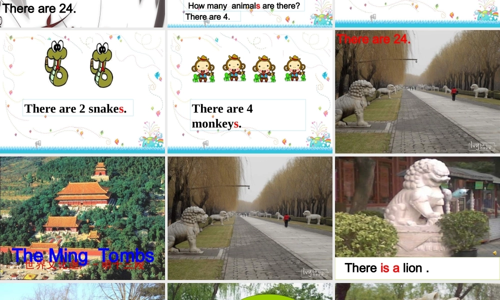三年级英语上册 Unit 1 There are stone animals课件2 外研版（一起）-外研版小学三年级上册英语课件