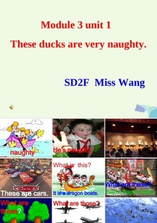 三年级英语上册 Unit 1 These ducks are very naughty课件 外研版（一起）-外研版小学三年级上册英语课件