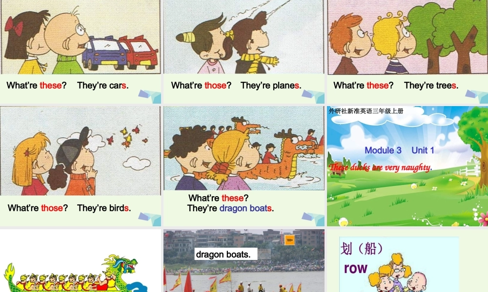 三年级英语上册 Unit 1 These ducks are very naughty课件1 外研版（一起）-外研版小学三年级上册英语课件