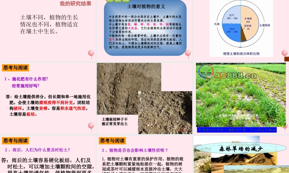 三年级科学下册 第三单元 第12课《土壤与植物》课件2 青岛版五四制-青岛版小学三年级下册自然科学课件