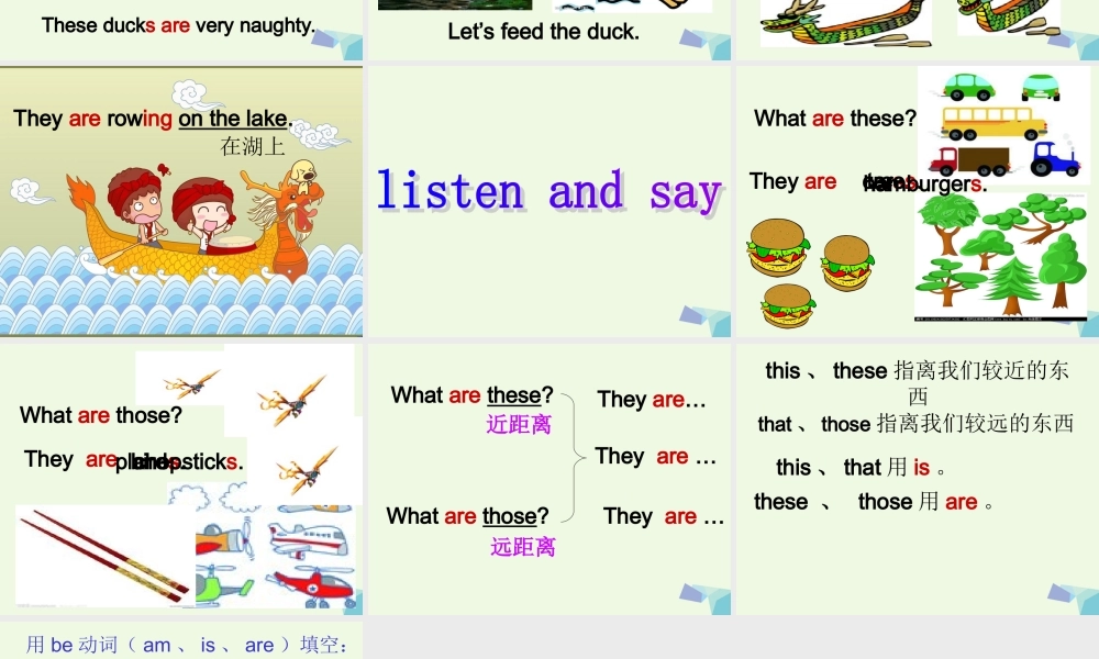 三年级英语上册 Unit 1 These ducks are very naughty课件2 外研版（一起）-外研版小学三年级上册英语课件