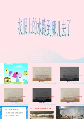 三年级科学下册 第三单元 第12课《衣服上的水跑到哪儿去了》课件1 鄂教版-鄂教版小学三年级下册自然科学课件