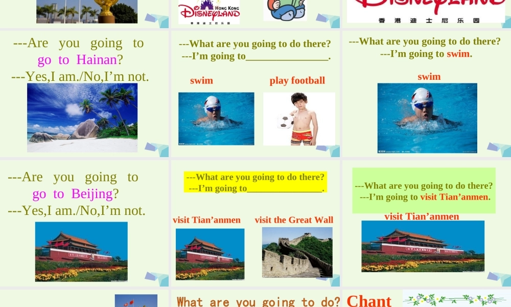 三年级英语上册 Module 10 Unit 1 Are you going to go to Hong Kong课件2 外研版（一起）-外研版小学三年级上册英语课件