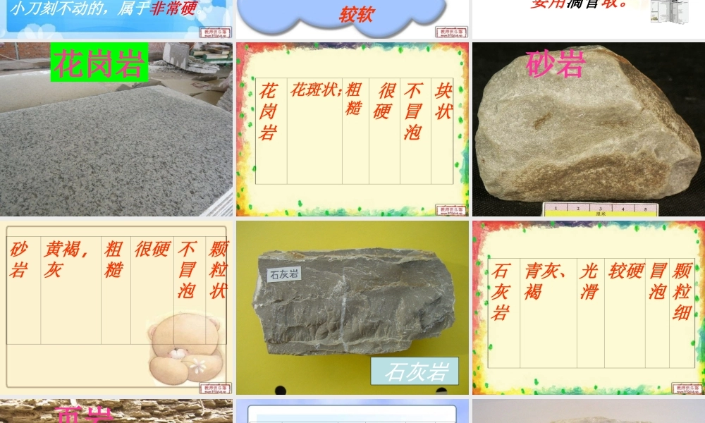 三年级科学下册 第三单元 第13课《认识岩石》课件1 青岛版五四制-青岛版小学三年级下册自然科学课件