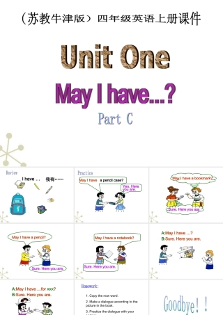 三年级英语上册 Unit 1(18) Part C课件 苏教牛津版