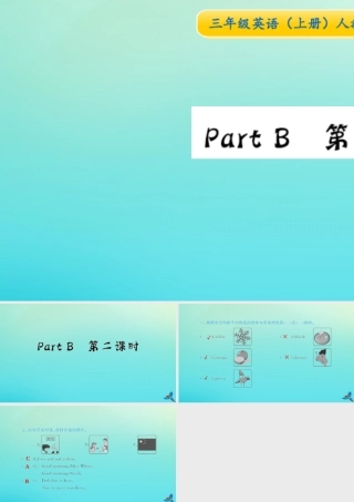 三年级英语上册 Unit 2 Colour Part B（第3课时）习题课件 人教PEP版-人教PEP小学三年级上册英语课件