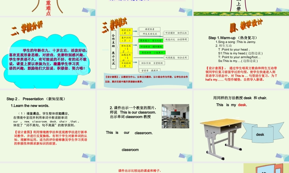 三年级英语上册 Unit 5 Lesson 1 This is my desk课件说课课件 鲁科版-鲁科版小学三年级上册英语课件