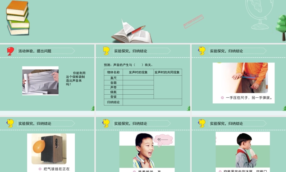 三年级科学下册 第三单元 声音的奥秘 9 声音的产生课件1 苏教版-苏教版小学三年级下册自然科学课件