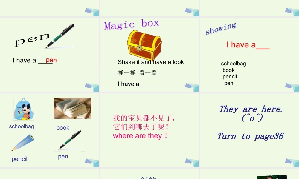 三年级英语上册 Unit 5 Lesson 2 I Have a new pen课件 鲁科版-鲁科版小学三年级上册英语课件