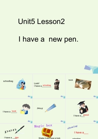 三年级英语上册 Unit 5 Lesson 2 I Have a new pen课件 鲁科版-鲁科版小学三年级上册英语课件