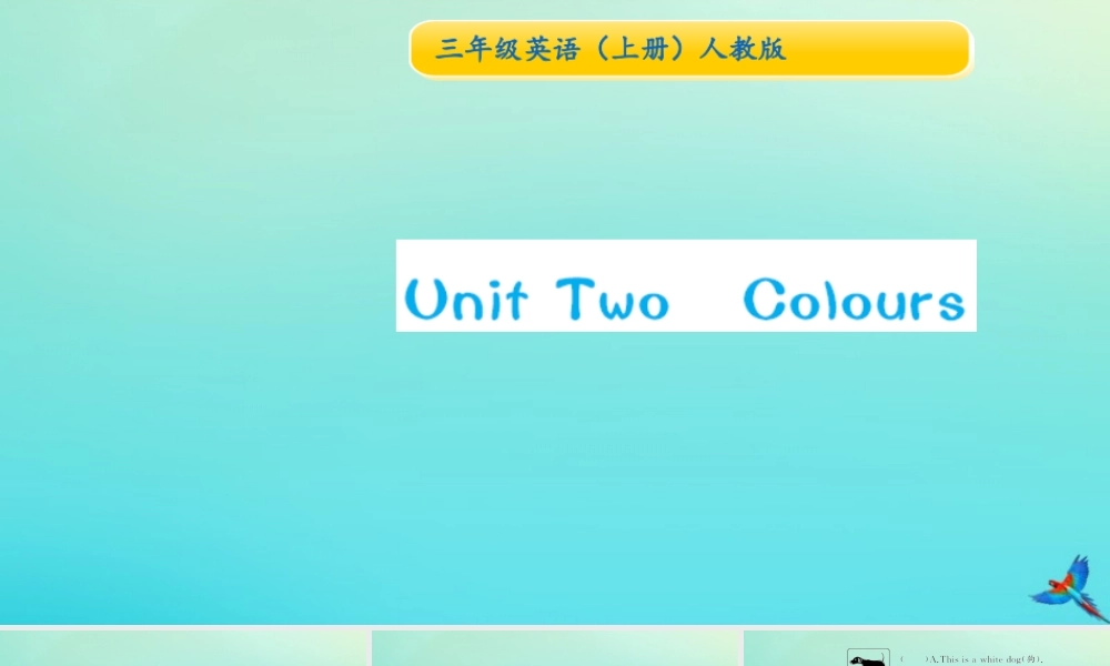 三年级英语上册 Unit 2 Colour Part B双休作业习题课件 人教PEP版-人教PEP小学三年级上册英语课件