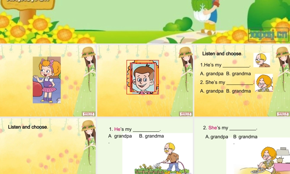 三年级英语上册 Unit 3 Lesson 2 He's My Grandpa课件1 鲁科版-鲁科版小学三年级上册英语课件