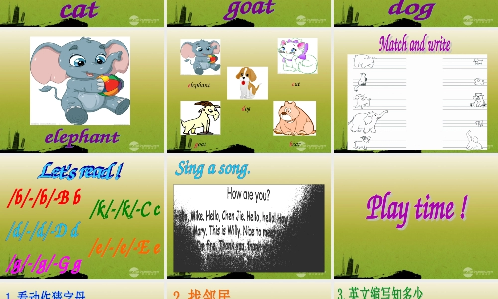 三年级英语上册 recycle 1 第三课时课件 人教PEP