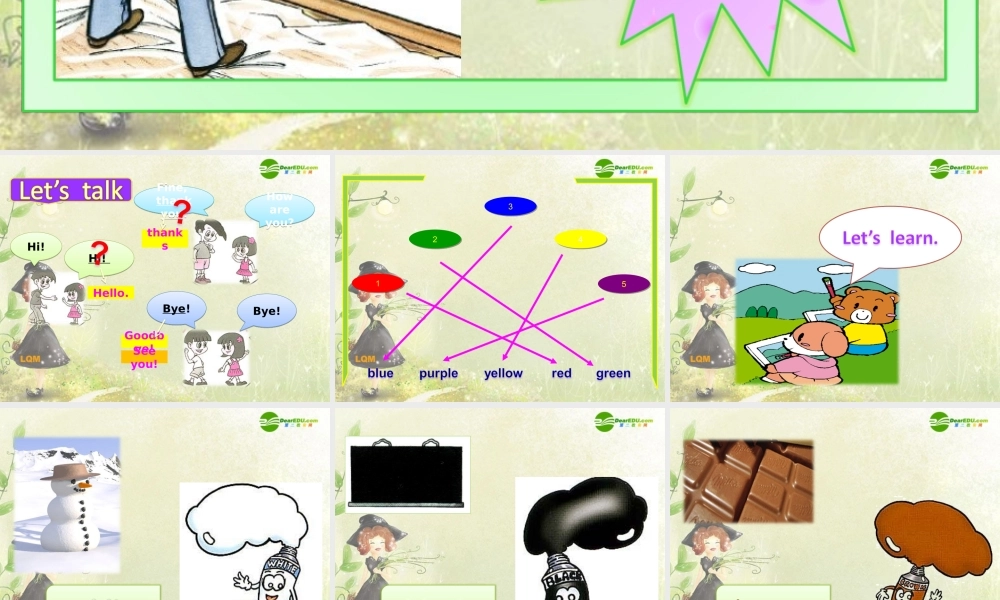 三年级英语上册 Unit 3 Let’s paint_Part B课件 人教版(PEP)