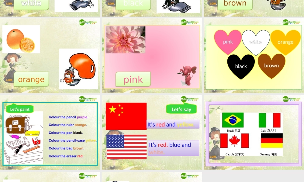 三年级英语上册 Unit 3 Let’s paint_Part B课件 人教版(PEP)