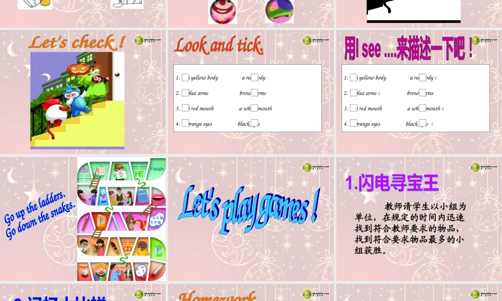 三年级英语上册 recycle 1第二课时课件 人教PEP（标准版）