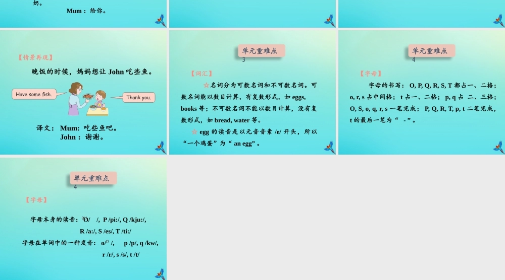 三年级英语上册 Unit 5 Let’s eat知识清单课件 人教PEP版-人教PEP小学三年级上册英语课件