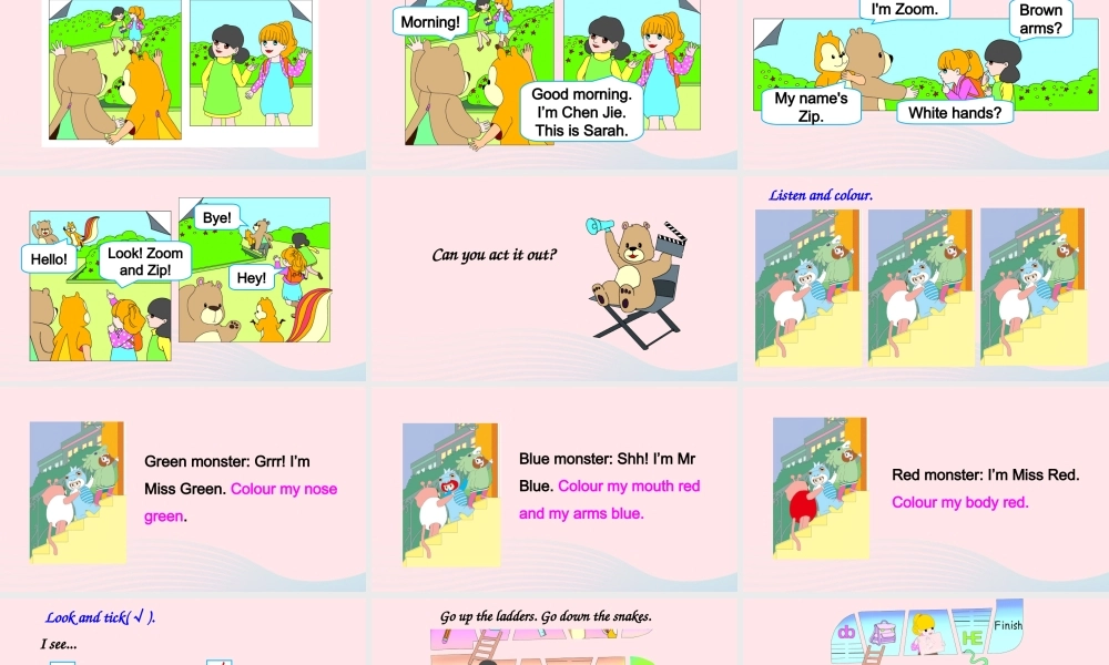 三年级英语上册 Recycle 1课件+素材 人教PEP