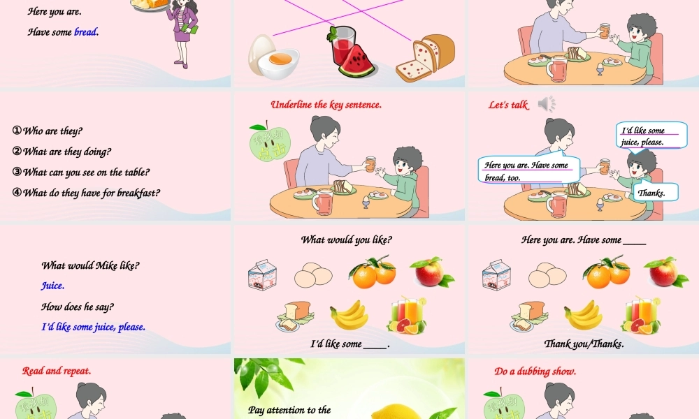 三年级英语上册 Unit 5 Let's eat Part A 第1课时上课课件+素材 人教PEP