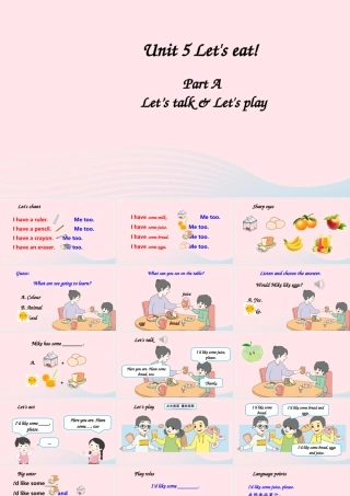 三年级英语上册 Unit 5 Let's eat Part A 第2课时备用课件+素材 人教PEP