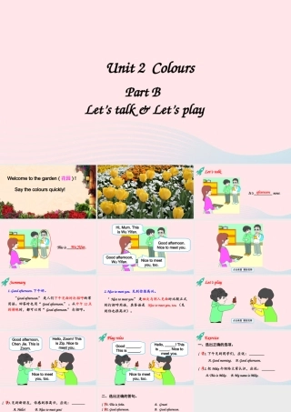 三年级英语上册 Unit 2 Colours Part B 第2课时备用课件+素材 人教PEP