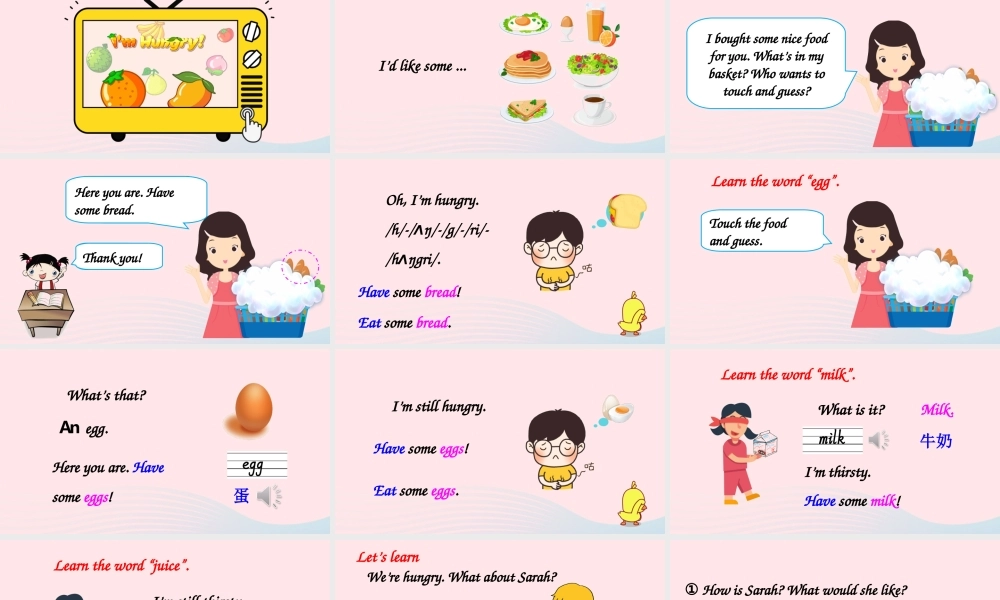 三年级英语上册 Unit 5 Let's eat Part A 第2课时上课课件+素材 人教PEP