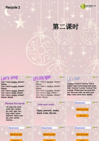 三年级英语上册 recycle 2第二课时课件 人教PEP（标准版）