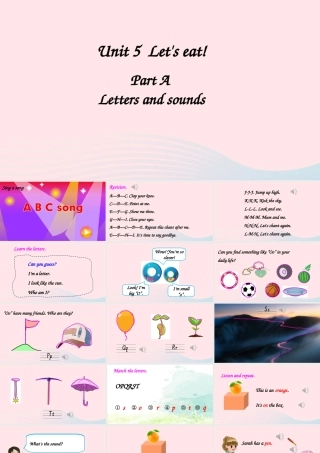 三年级英语上册 Unit 5 Let's eat Part A 第3课时上课课件+素材 人教PEP