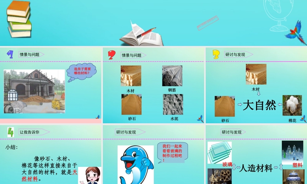 三年级科学下册 第四单元 身边的材料 12 天然材料与人造材料课件 苏教版-苏教版小学三年级下册自然科学课件