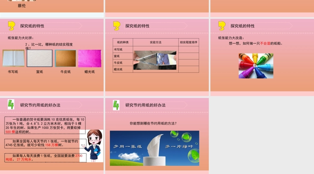 三年级科学下册 第四单元 身边的材料 13 纸课件2 苏教版-苏教版小学三年级下册自然科学课件