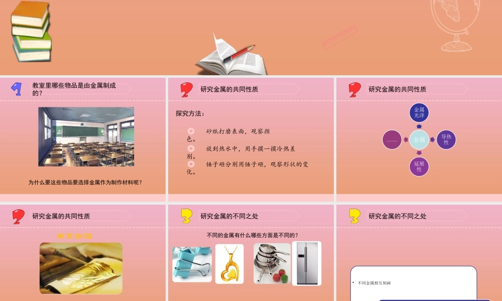 三年级科学下册 第四单元 身边的材料 14 金属课件2 苏教版-苏教版小学三年级下册自然科学课件