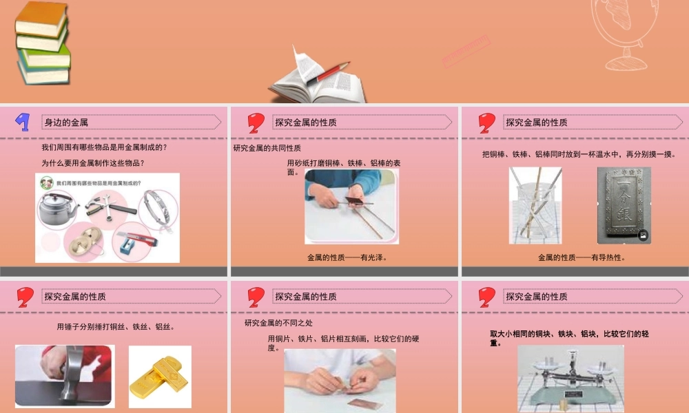 三年级科学下册 第四单元 身边的材料 14 金属课件3 苏教版-苏教版小学三年级下册自然科学课件