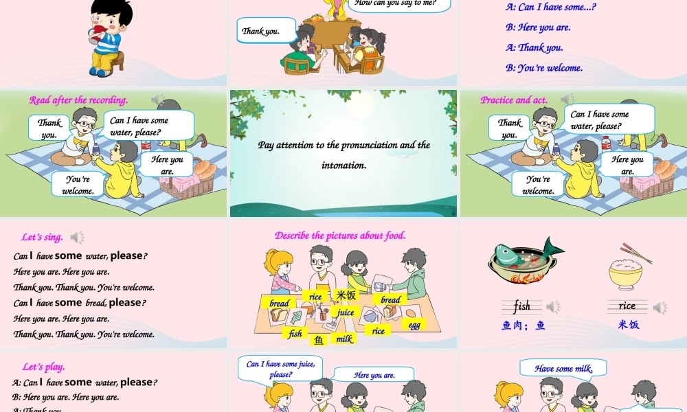 三年级英语上册 Unit 5 Let's eat Part B 第4课时上课课件+素材 人教PEP