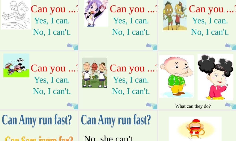 三年级英语上册 Unit 1 Can you run fast课件 外研版（一起）-外研版小学三年级上册英语课件