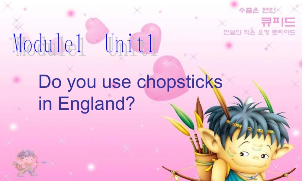 三年级英语上册 Unit 1 Do you use chopsticks in England课件2 外研版（一起）-外研版小学三年级上册英语课件