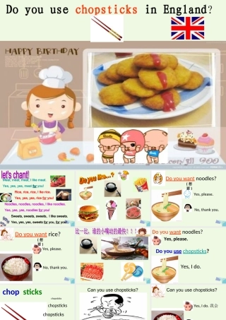 三年级英语上册 Unit 1 Do you use chopsticks in England课件3 外研版（一起）-外研版小学三年级上册英语课件