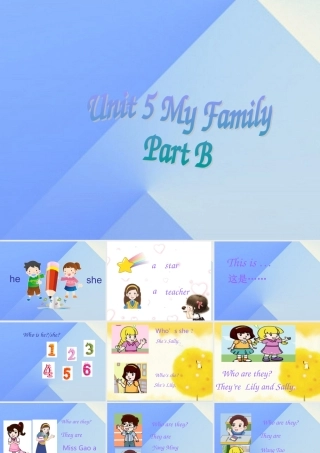三年级英语上册 Unit 5 My family Part B课件1 （新版）闽教版-闽教版小学三年级上册英语课件