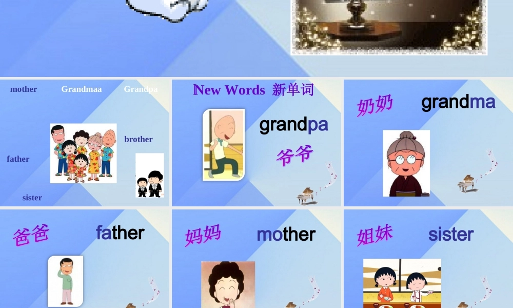 三年级英语上册 Unit 5 My family Part B课件2 （新版）闽教版-闽教版小学三年级上册英语课件