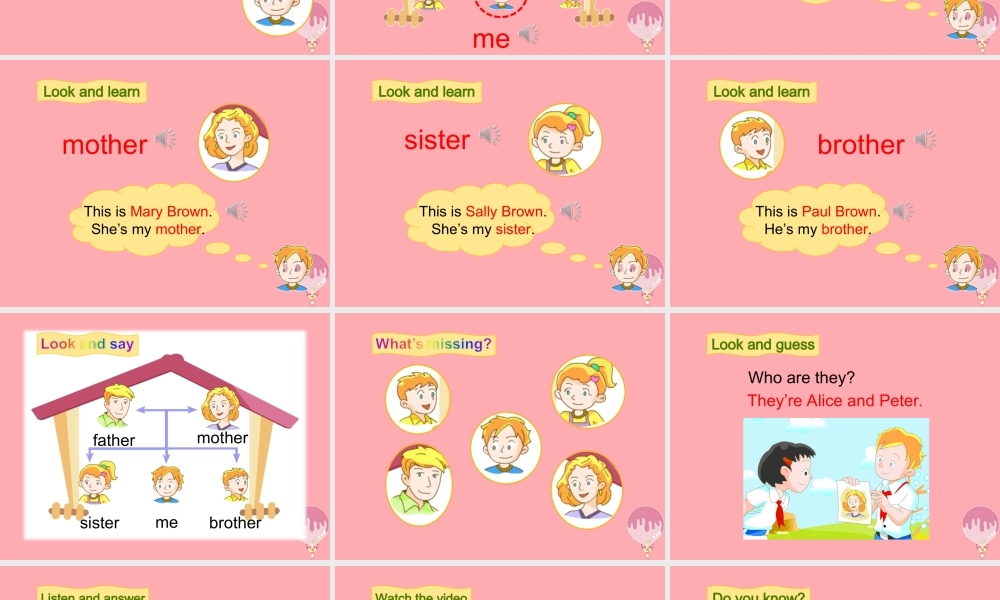 三年级英语上册 Unit 5 My family（第1课时）课件 牛津上海版-牛津上海版小学三年级上册英语课件