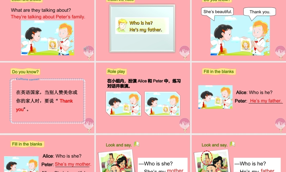 三年级英语上册 Unit 5 My family（第1课时）课件 牛津上海版-牛津上海版小学三年级上册英语课件